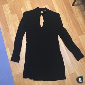 Express black keyhole shift dress XS